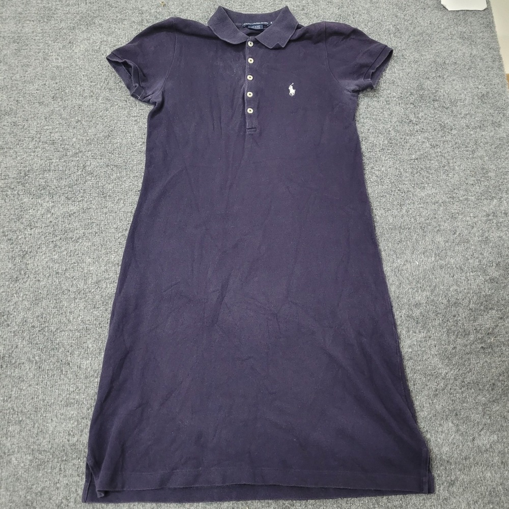 Ralph Lauren Sport Polo Dress Womens Size S Navy Blue Pique Cotton Mini Athletic